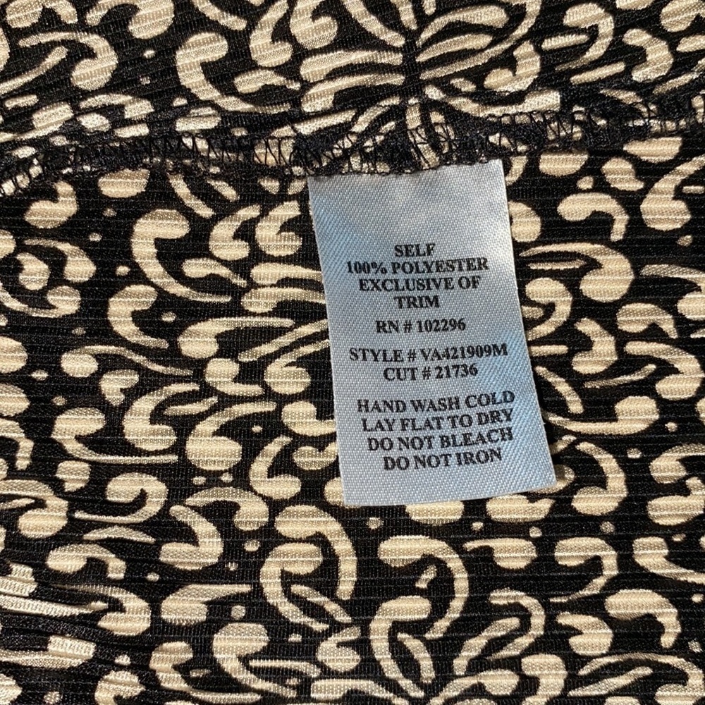 Dress Barn dress self belt twisted at hip short sleeve black tan  no wri… - Picture 12 of 12